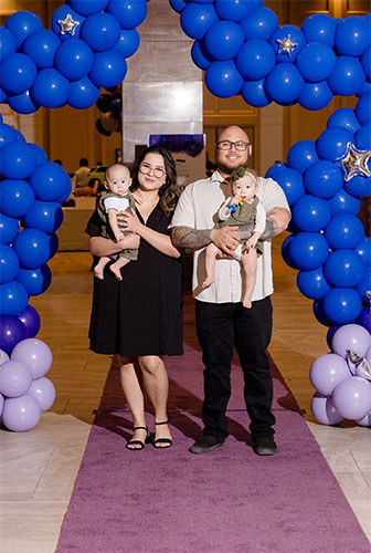 Eli and Veronica, with twins Ella and Levi