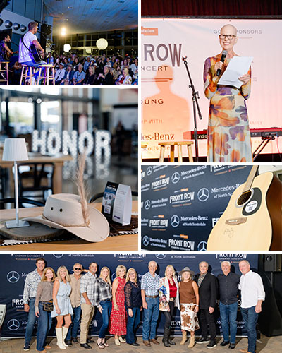 Front Row Charity Concert collage