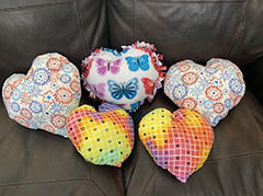 Heart pillows
